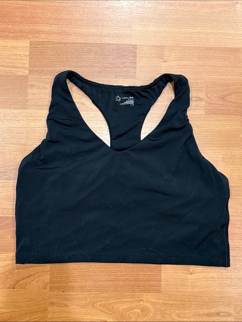 aerie Black Racerback Sports Bra